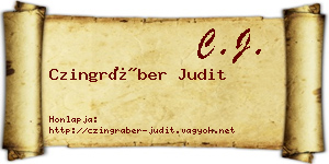 Czingráber Judit névjegykártya